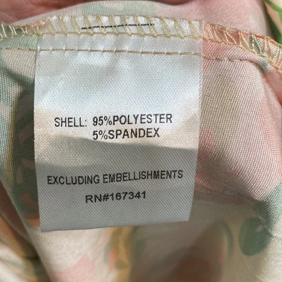 Hello Molly Floral Bustier Midi Dress Side Slit Puff Sleeve Women’s Medium NWT - Picture 11 of 11